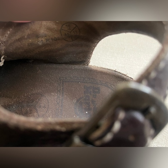 Vintage 90s Dr. Martens Brown Leather Chunky Strap Fisherman Sandals Men 10 W 11 - Picture 5 of 5